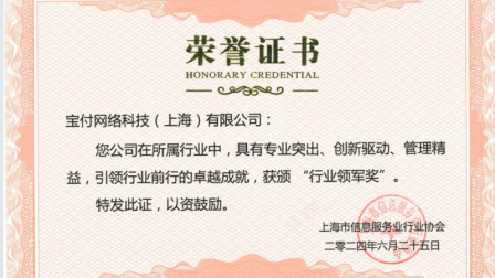 科技驱动支付新未来！宝付支付荣膺“行业领军奖”